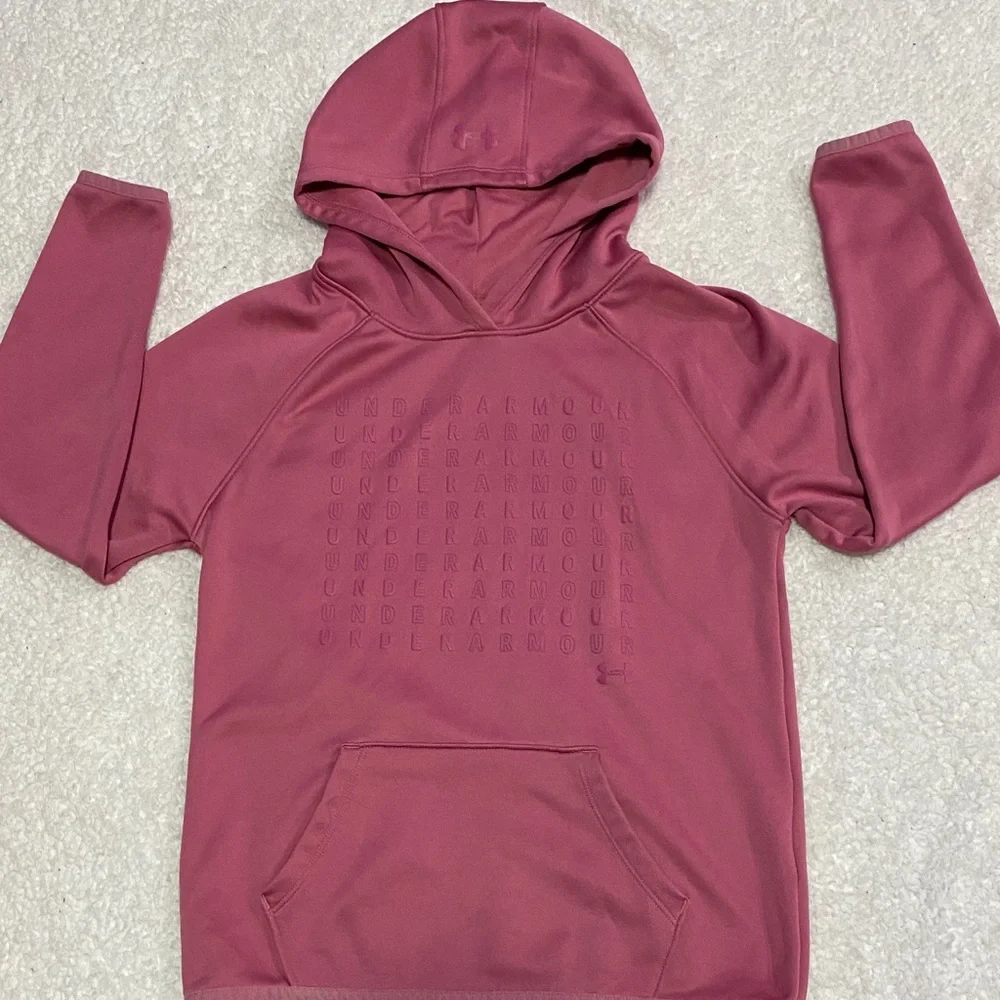 Under Armour pink hoodie girls size medium ( 8 / 10)